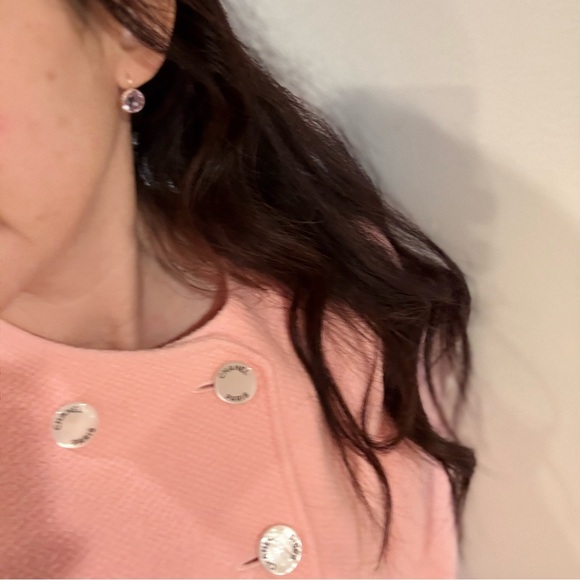 Chanel Vintage 1997P Pink Skirt Suit w 9 MOP logo buttons Sz FR 34 / US 0-2 - Picture 4 of 16
